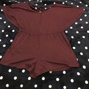 Maroon romper girls size (S)
